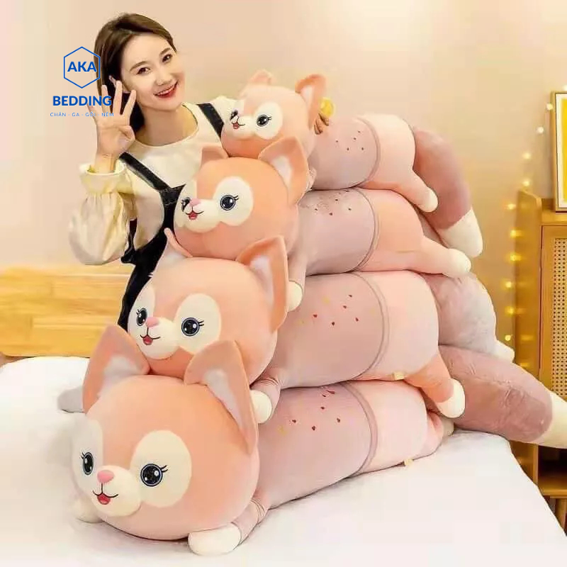 Gấu bông Hồ Ly đuôi dài, cáo đuôi dài dễ thương đủ loại kích thước 1.1/1.3/1.6m