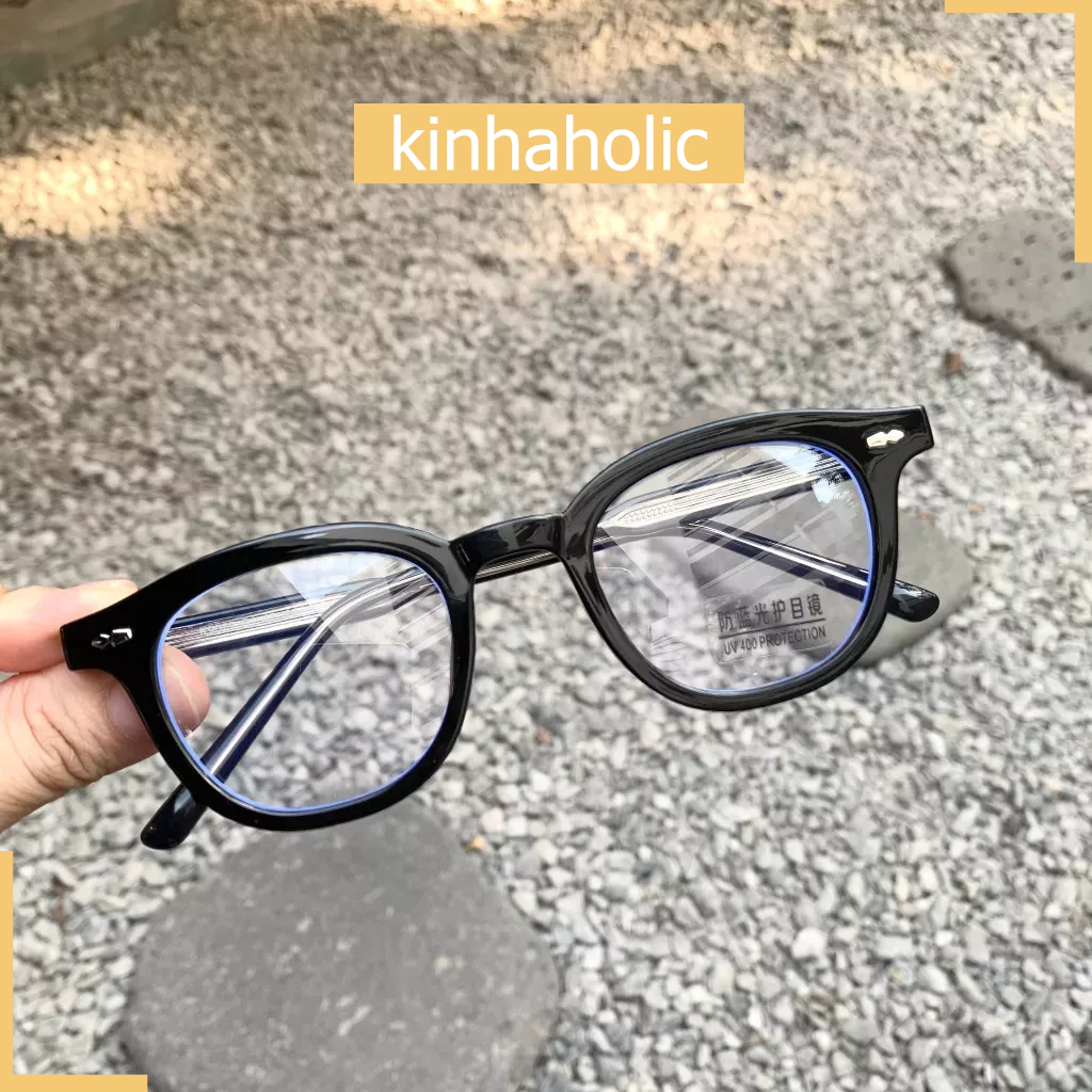 Gọng kính nhựa cốt kim loại dáng oval k-9079