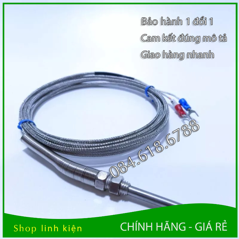 Đầu Dò Cảm Biến Nhiệt Độ PT100 WZP-187.dây sensor  cảm biến độ nhạy cao