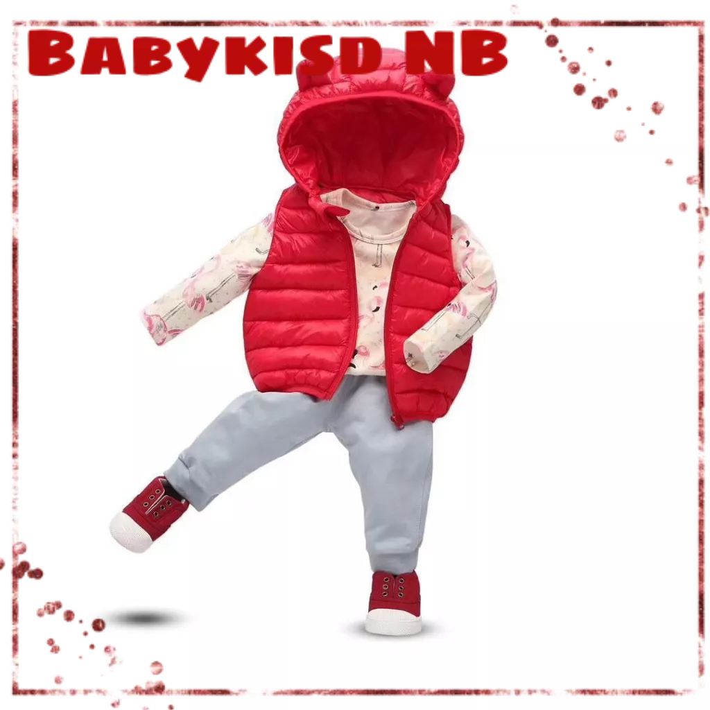 Áo khoác gile có mũ cho bé siêu nhẹ đủ size từ 10-20kg A2