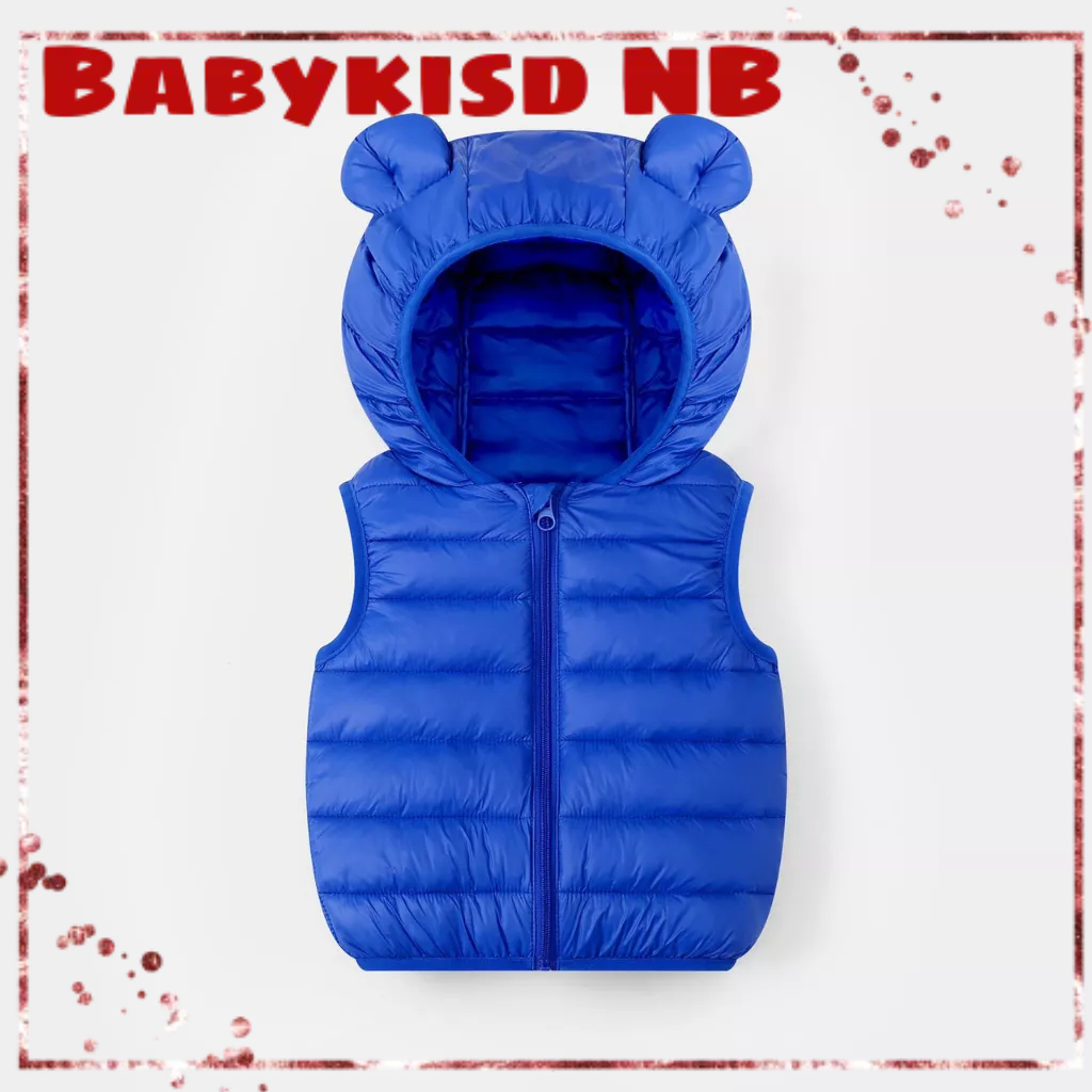 Áo khoác gile có mũ cho bé siêu nhẹ đủ size từ 10-20kg A2