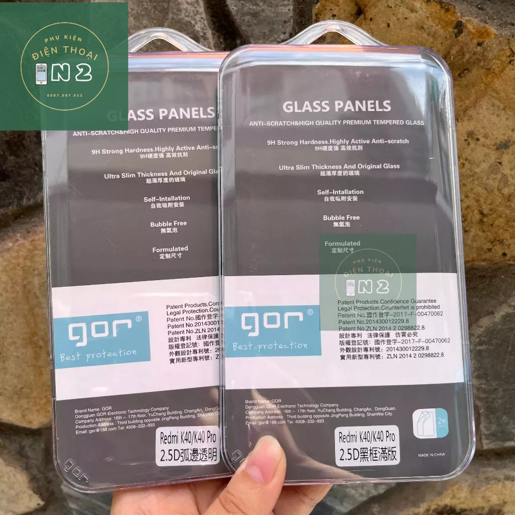 Bộ 2 Kính Cường Lực Gor cho Xiaomi Redmi K40 - K40 Pro - Poco F3/Pro