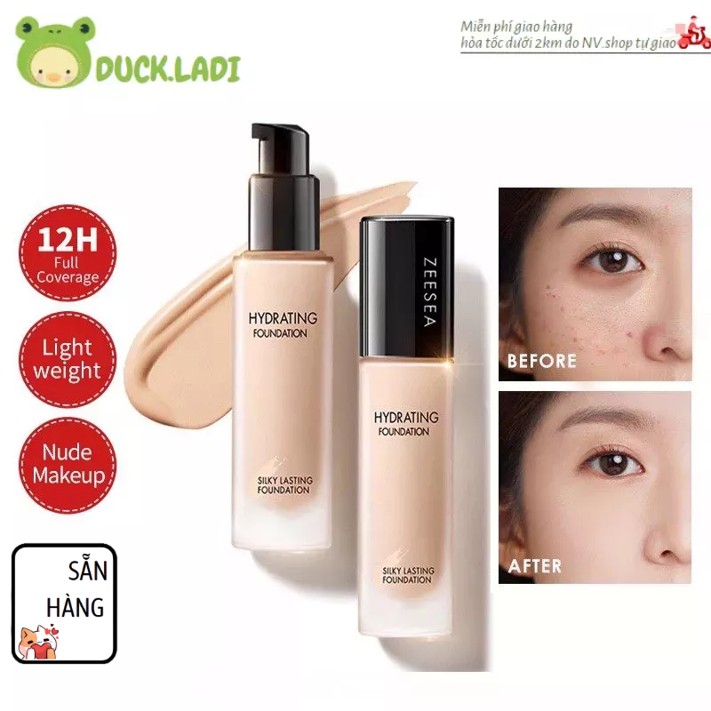 Kem nền Zeesea dạng lỏng che khuyết điểm kiềm dầu hiệu quả lâu trôi 30ml