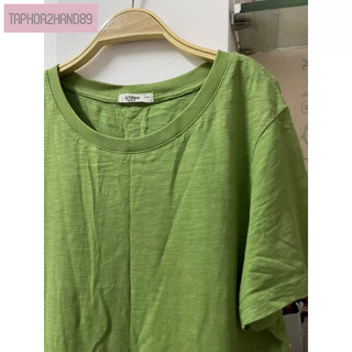 Áo phông nữ màu xanh lá size s m basic