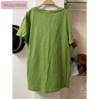Áo phông nữ màu xanh lá size s m basic