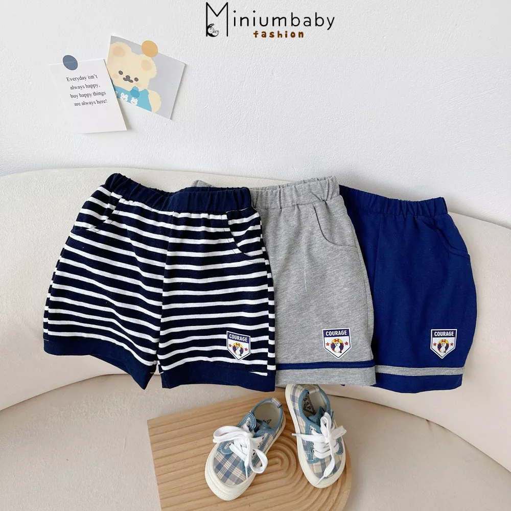 Quần cộc họa cho bé chất liệu cotton co dãn thoáng mát, thấm hút mồ hôi cực tốt miniumbabyfashion, QC1580