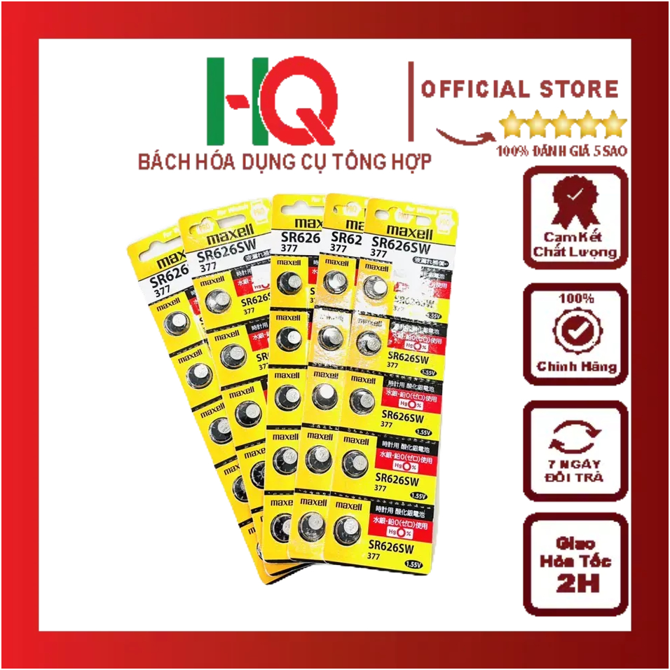 Pin đồng hồ SR626 Maxell vỉ 5 viên – Bách hoá dụng cụ tổng hợp HQ