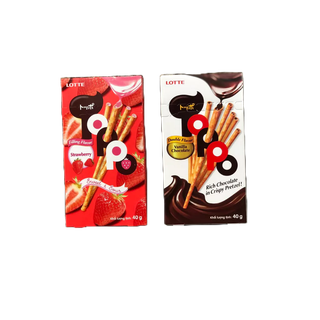 Lẻ 1 Hộp Bánh Que Lotte Toppo Vanila / Dâu 40g