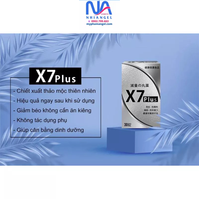 Giảm cân X7 Plus Ngân 98 giảm cân tiêu mỡ cấp tốc bấp chấp mọi cơ địa +Tem cào tổng đài chính hãng