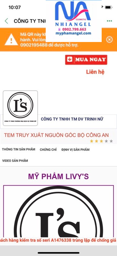 Body livy’s vàng chính hãng