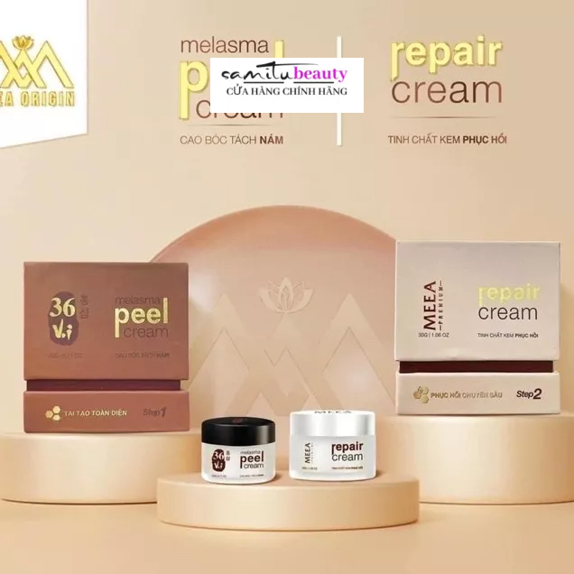 Combo peel Da Tảo sâm 36 vị - Kem phục hồi da - sữa rửa mặt