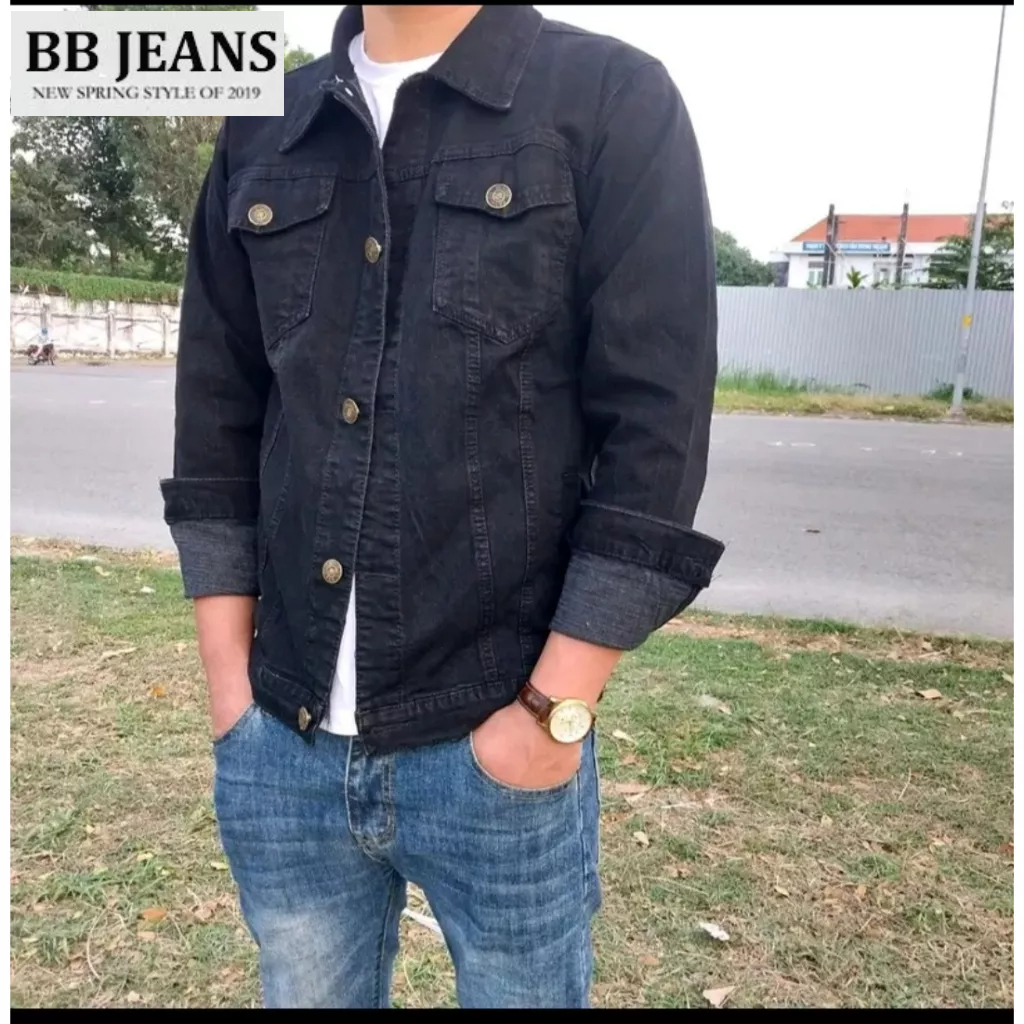 6 màu áo khoác jean nam nữ CAO CẤP CO DÃN 4 CHIỀU size 40-90kg Bigsize BB Jeans Official