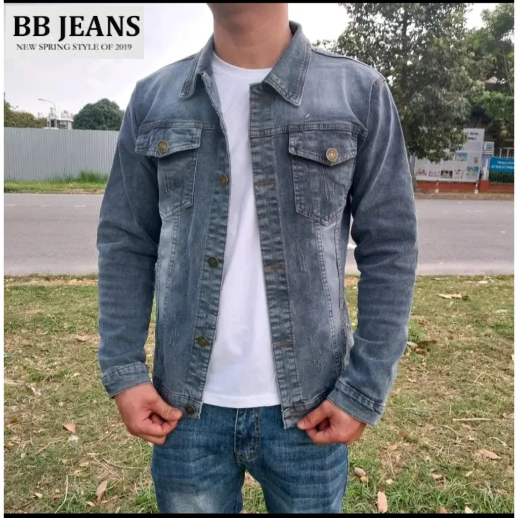 6 màu áo khoác jean nam nữ CAO CẤP CO DÃN 4 CHIỀU size 40-90kg Bigsize BB Jeans Official