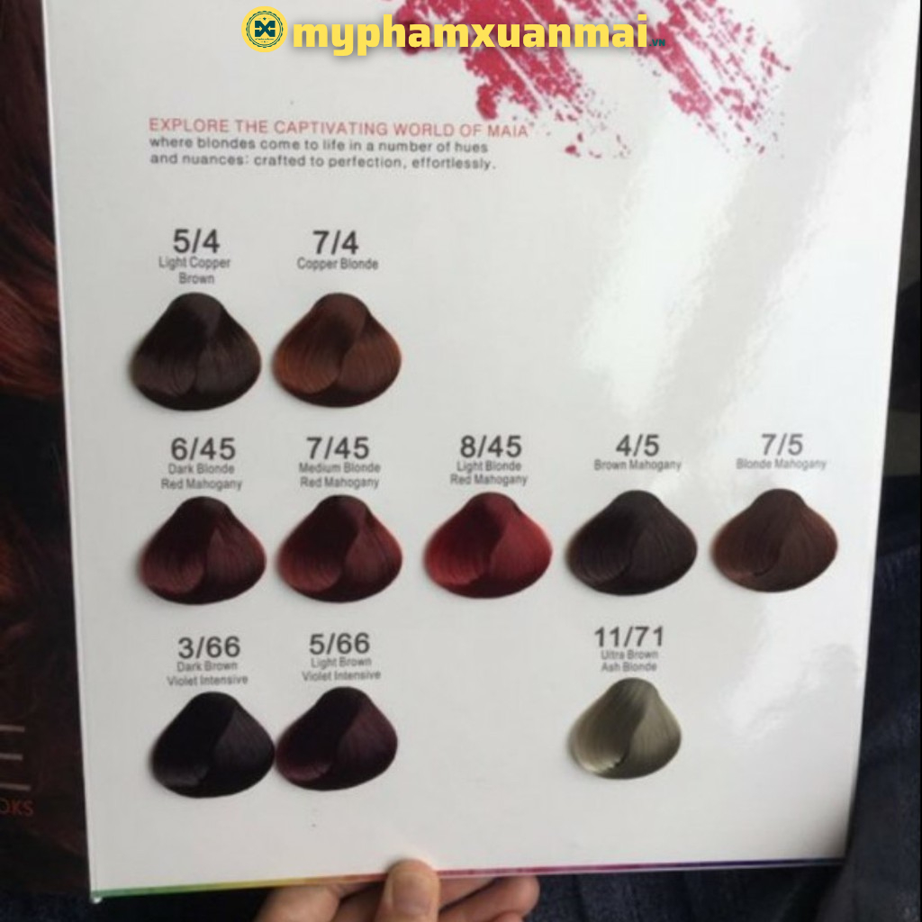 000- 2888 Màu nhuộm tóc Maia collagen 100ml cho salon chuyên nghiệp