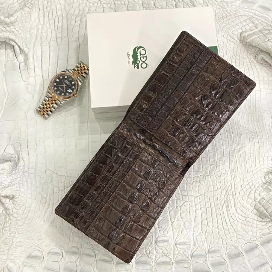 Ví Nam Da Cá Sấu Hai Mặt 2DO LEATHER Da V30 Kích Thước  Quà Tặng Cho Người Thân, Sang Trọng, Cao Cấp