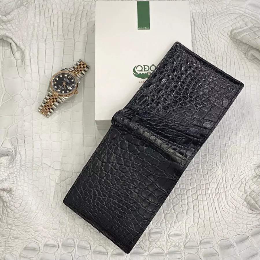 Ví Nam Da Cá Sấu Hai Mặt 2DO LEATHER Da V30 Kích Thước  Quà Tặng Cho Người Thân, Sang Trọng, Cao Cấp