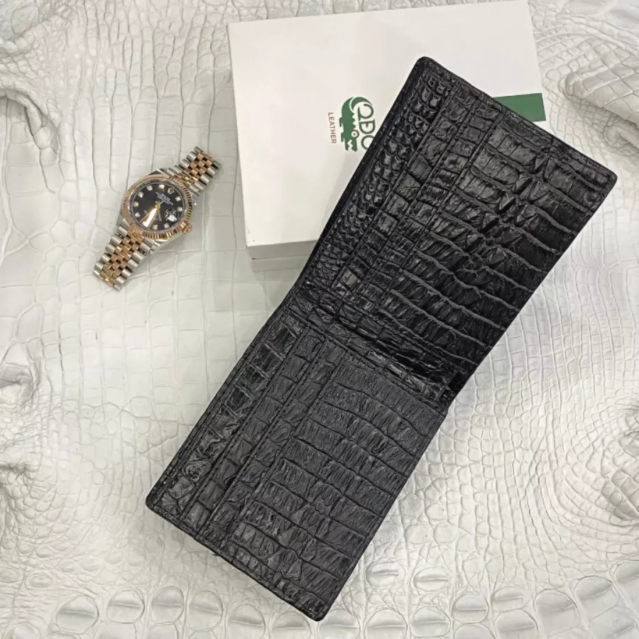 Ví Nam Da Cá Sấu Hai Mặt 2DO LEATHER Da V30 Kích Thước  Quà Tặng Cho Người Thân, Sang Trọng, Cao Cấp