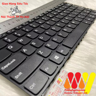 Bàn phím Laptop Lenovo Ideapad 110-14 , 110-14IBR , 110-14ISK (cáp lệch góc/có nút nguồn) có khung