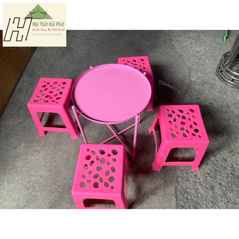 Combo 1 bàn 4 ghế trà tranh