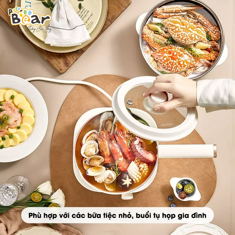 Nồi Điện Đa năng Bear 2.5L SB-NL25L Bảo Hành Chính Hãng 18 tháng