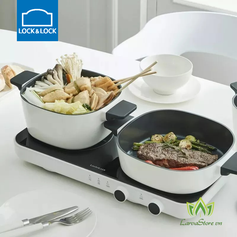 Bếp từ đôi LocknLock EJI326WHT
