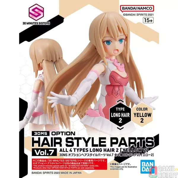 Phụ kiện mô hình Bandai Option Hair Style Parts Vol.7 All 4 Types 30MS
