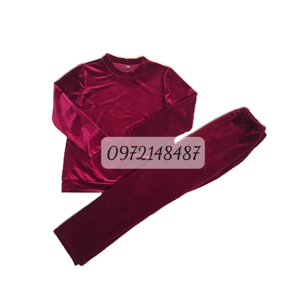 Bộ đồ nhung trung niên mặc nhà dành tặng Mẹ chất nhung dày