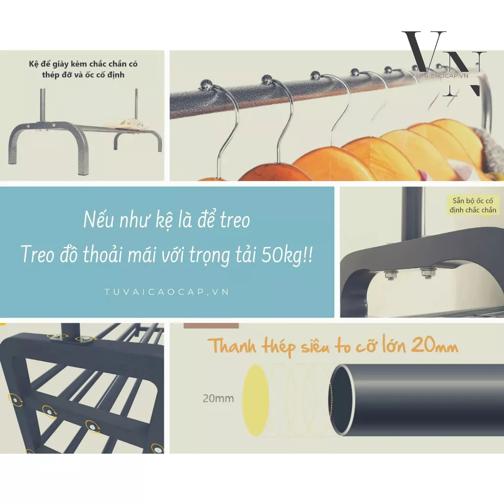 Kệ Treo Quần Ao Tuvaicaocapvn Giá Treo Quần Áo Đa Dạng Mẫu Mã Kích Thước Màu Sắc