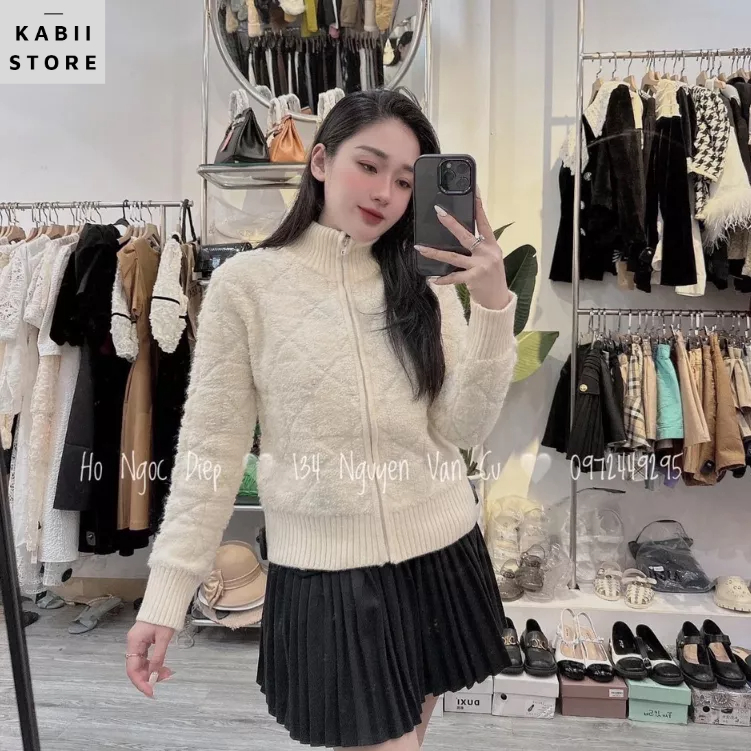 Áo khoác len hàng QC, áo cadigan nữ trần trám loại 1 dày đẹp chuẩn mẫu freesize