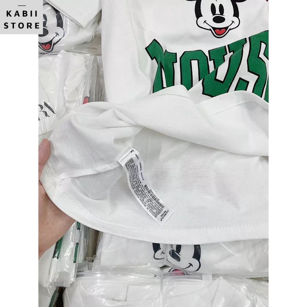 Áo phông dáng thụng tay dài hình hoa phối vai KABII, phông thiết kế đủ size SML tag mac đầy đủ