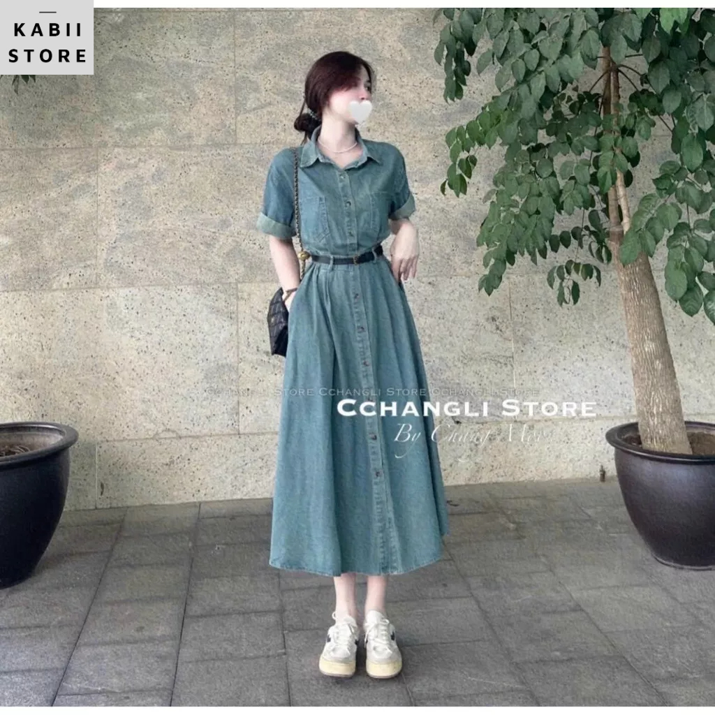 Váy sơ mi thiết kế cúc bọc ZARA, chất vải mango co giãn nhẹ size SML