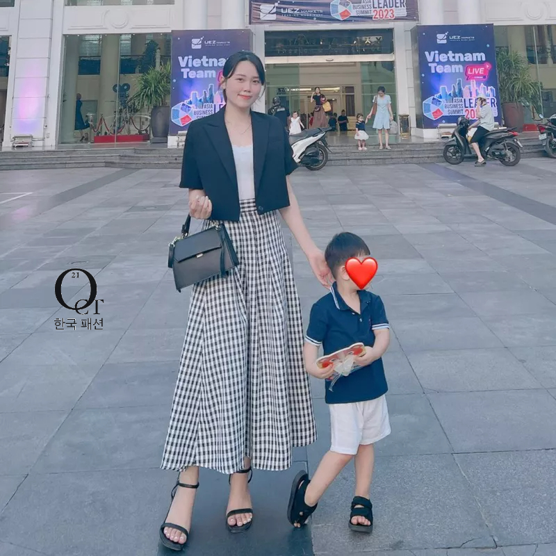 Chân váy chữ A dáng dài - phong cách ulzang Hàn Quốc