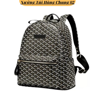 Balo EDM da pu cao cấp , Ba lô da nam nữ đi học đi chơi size 40 màu đen trắng