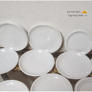 Túi 50 Đĩa Nhựa dùng 1 lần pi 11.5Cm, đĩa nhựa ăn bánh sinh nhật