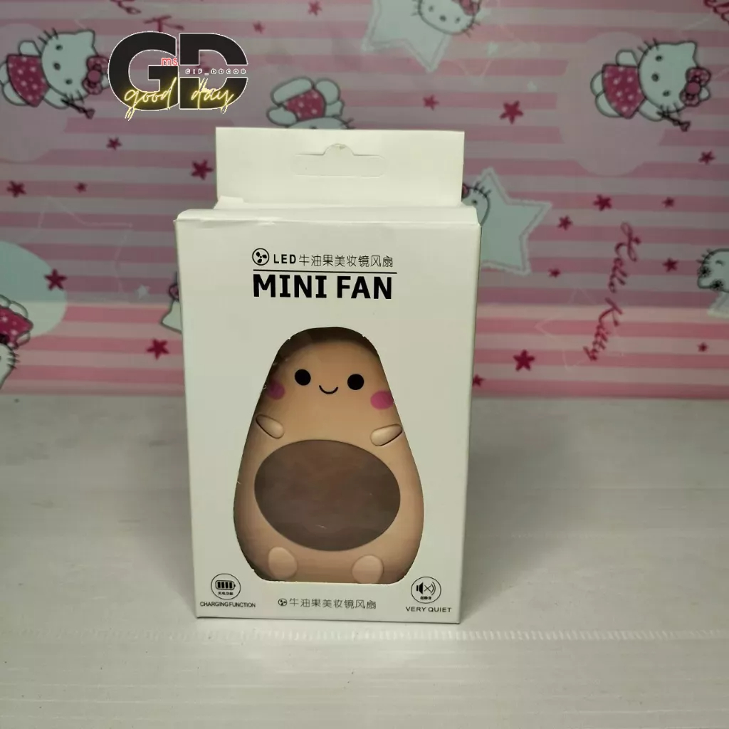 Quạt Mini Cầm Tay 3in1 Hình Quả Bơ -Dễ Thương Cute - Siêu Tiện Lợi - Kèm Dây Đeo