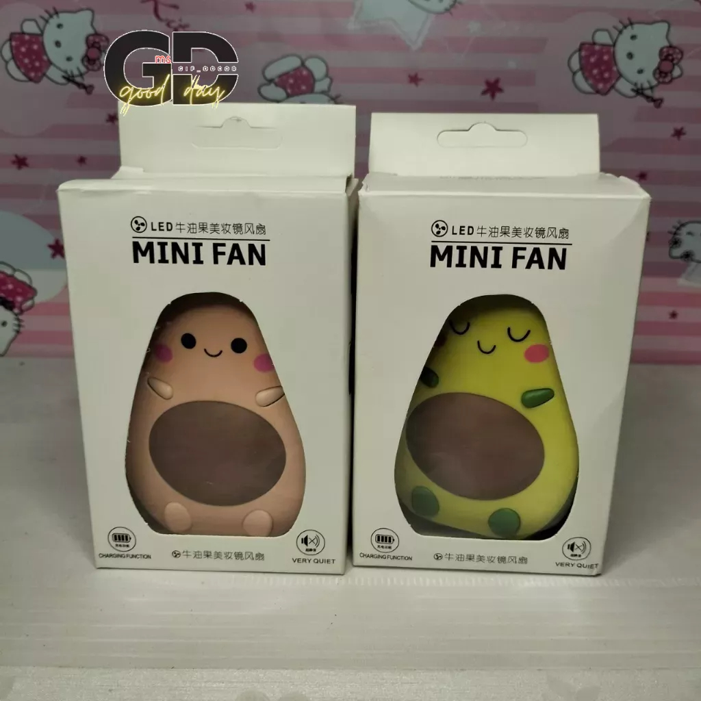 Quạt Mini Cầm Tay 3in1 Hình Quả Bơ -Dễ Thương Cute - Siêu Tiện Lợi - Kèm Dây Đeo