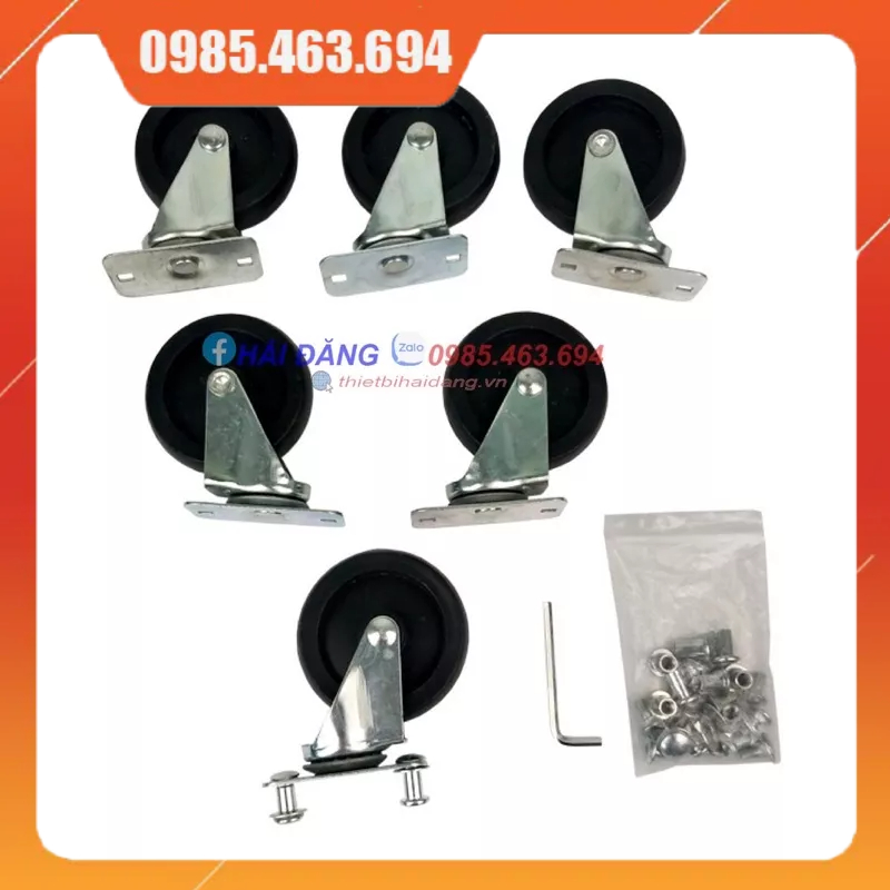 Bộ 6 Bánh xe thay thế cho ván nằm chui gầm sửa chữa ô tô