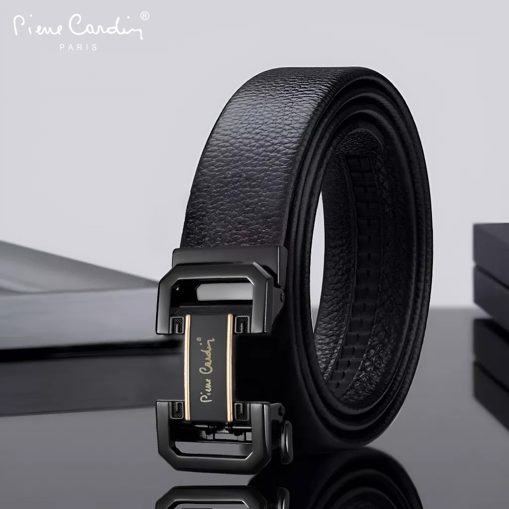 Thắt Lưng Nam Da Bò Thật 100% Cao Cấp Hàng Hiệu Pierre Cardin Dây Nịt Nam Cao Cấp PD124 Hộp Gỗ Làm Quà Tặng, Quà Biếu