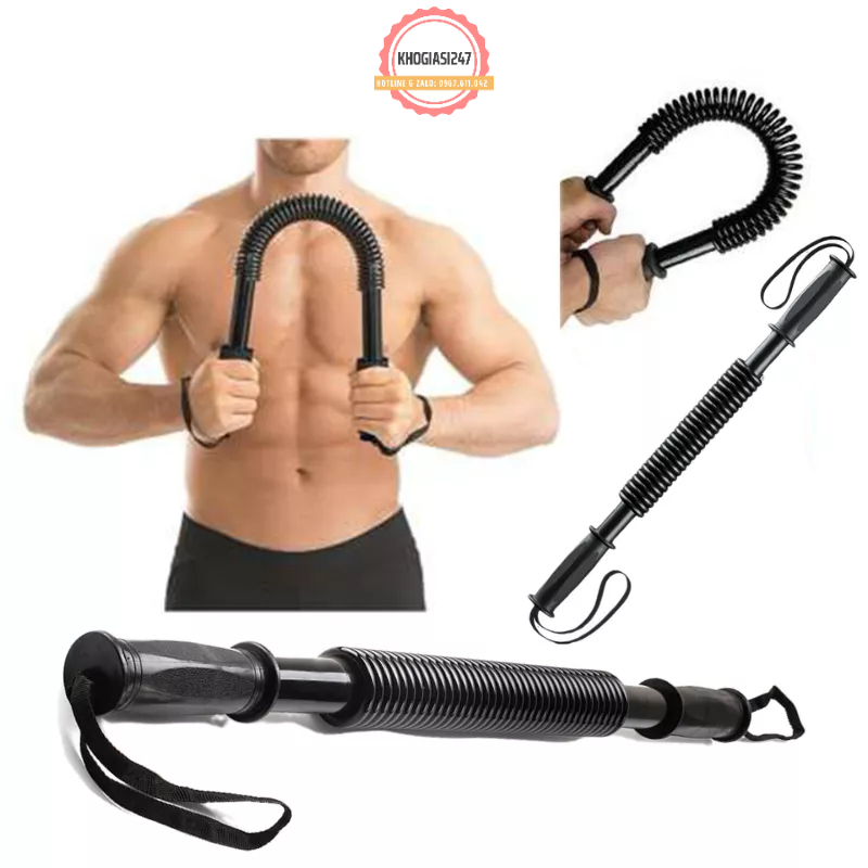 Gậy Lò Xo Tập Cơ Tay, Ngực, Dụng Cụ Hỗ Trợ Hiệu Quả Cao Cho Nam Và Nữ khi Tập Luyện, Dễ Dàng Mang Theo Mọi Nơi Tiện Dụng