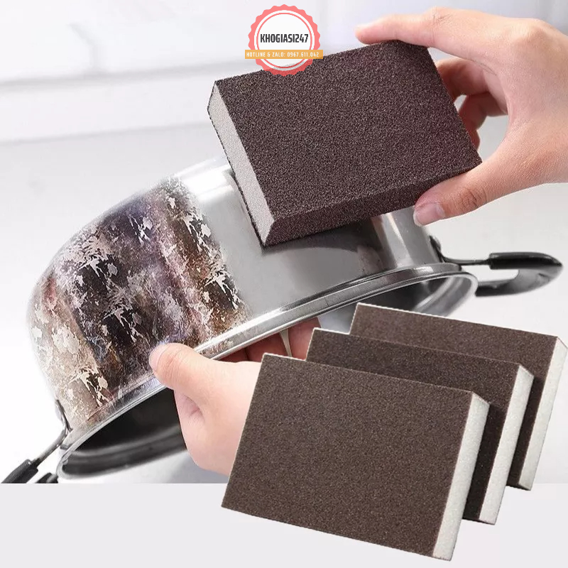 Miếng Bọt Biển Mài Chà Nhám Đánh Bóng Tuyệt Vời Loại Bỏ Rỉ Set Từ Kim Loại, Mài Và Đánh Bóng Thép, Rửa Và Tái sử Dụng