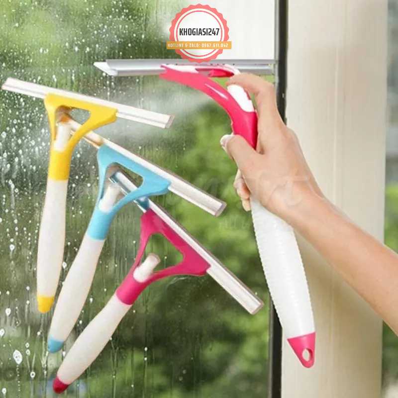 Cây Lau Kính Mini Kèm Bình Xịt Thiết Kế Nhỏ Gọn, Dễ Dàng Sử Dụng, Chất Liệu Nhựa Cao Cấp Và Silicon, Gạt Sạch Nước Nhanh