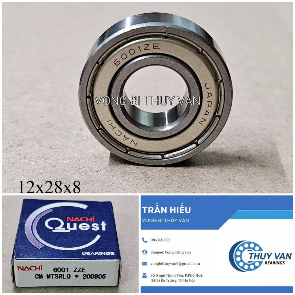 Vòng bi bạc đạn hạt tròn, cầu 6000 6001 6002 6003 6004 6007 hãng NACHI Nhật Bản