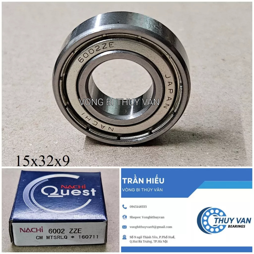 Vòng bi bạc đạn hạt tròn, cầu 6000 6001 6002 6003 6004 6007 hãng NACHI Nhật Bản