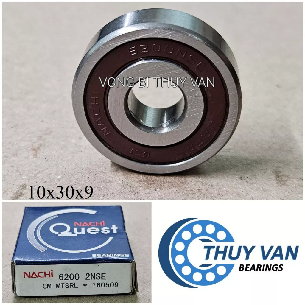 Vòng bi bạc đạn hạt tròn, cầu 6200 6201 6202 6203 6204 6205 6206 6207 6208 6209 hãng NACHI Nhật