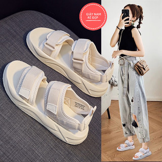 Sandal nữ 2 quai đế bệt cao 3cm Conichiii 2 màu đơn giản đẹp