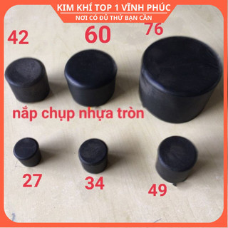 Nắp chụp bịt sắt ống hộp tròn , nút núm nhựa bịt sắt tròn