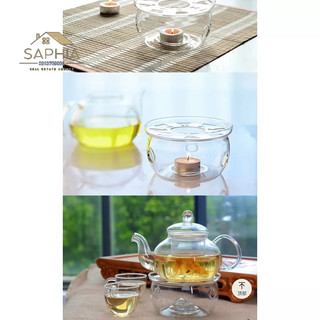 Đế nến thuỷ tinh làm ấm trà