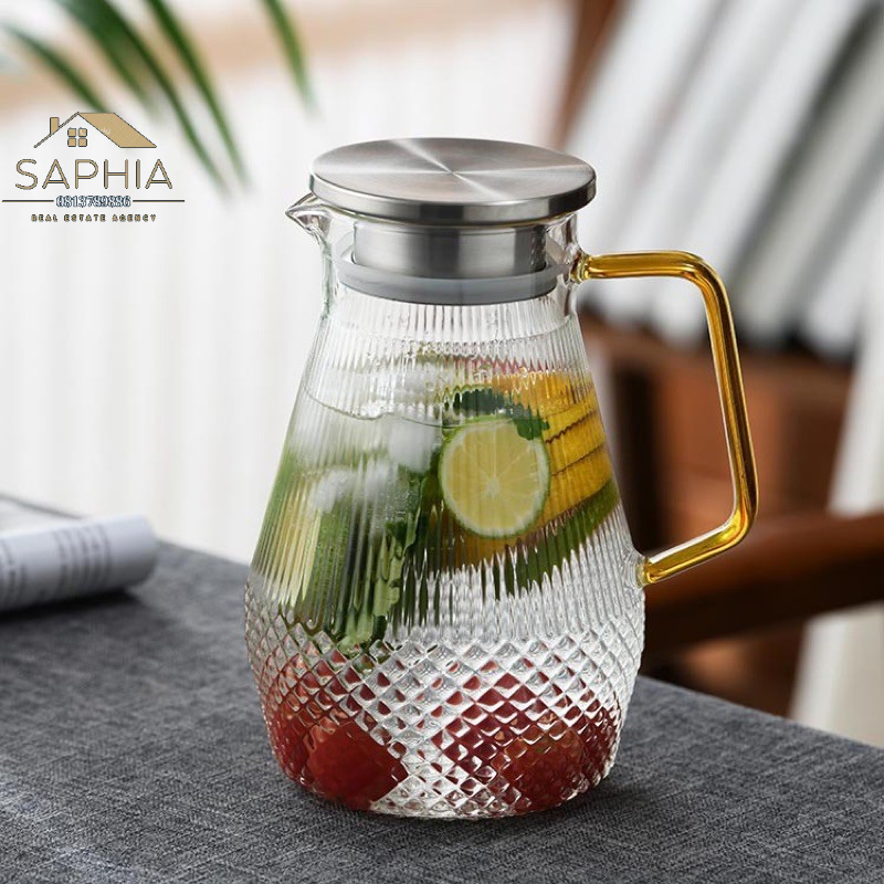 Bình nước thuỷ tinh dung tích 1,6L