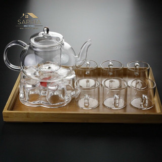 bộ ấm chén thuỷ tinh ( không bao gồm khay trà)
