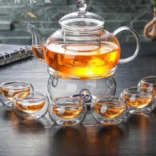 Set ấm chén thuỷ tinh chịu nhiệt
